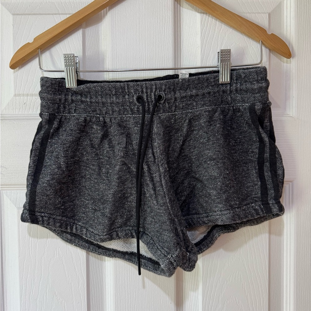 Adidas Gray Athletic Shorts with Elastic Waistband